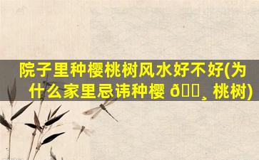 院子里种樱桃树风水好不好(为什么家里忌讳种樱 🌸 桃树)